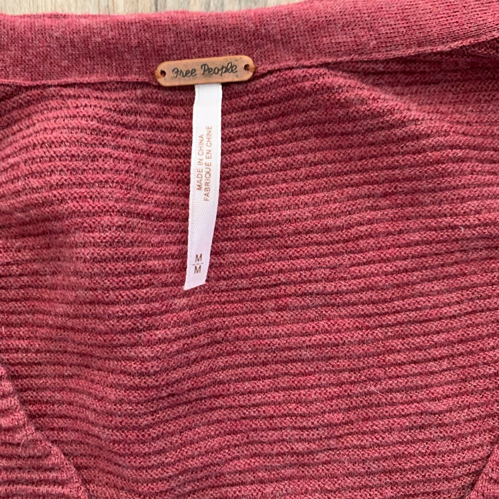 Free People ribbed crop sweater with bell sleeves - Picture 2 of 4